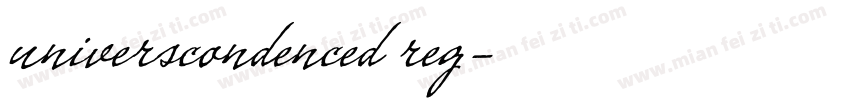 universcondenced reg字体转换